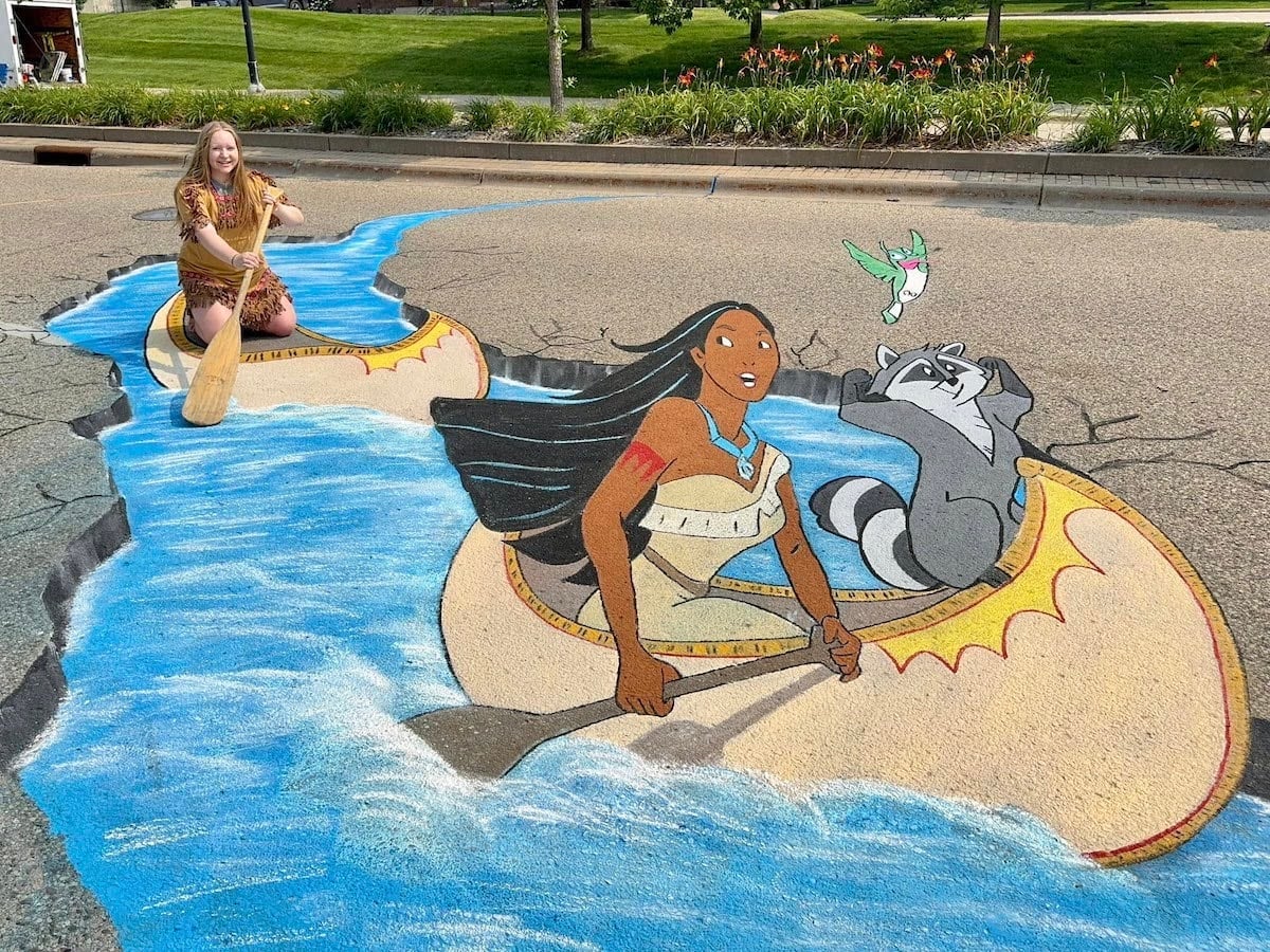 We Chalk Festival art plus kiddo.