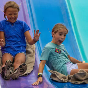 Woodbury Days Kids on Slide.