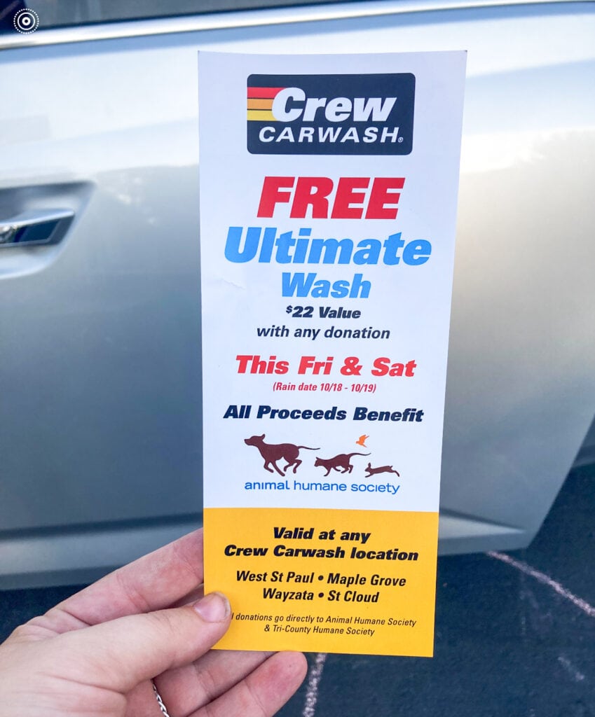 Crew Carwash FREE Ultimate Wash with Any AHS Donation Thrifty Minnesota