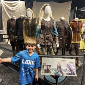 Enchanted Fantasy Film Museum Vikings costumes with boy.