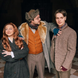 Three actors on stage during Anastasia.