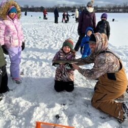 Mendota Heights Ice Fishing on the lake.