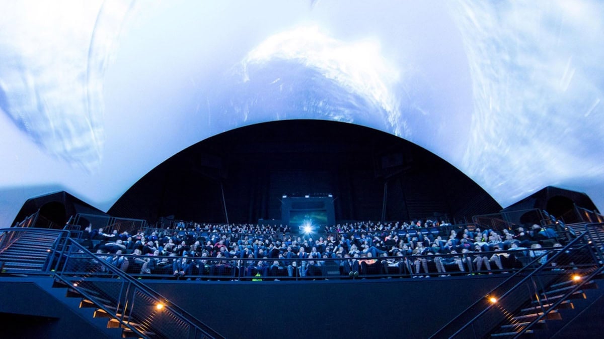 Omnitheatre with audience.