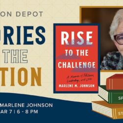 Lieutenant Governor Marlene M. Johnson Book Event poster.