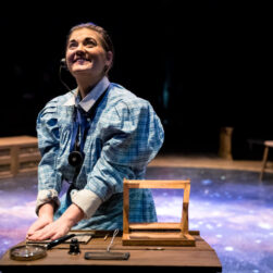 Silent sky actor on stage.