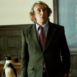 The Penguin Lessons Movie still of professor in front of blackboard.