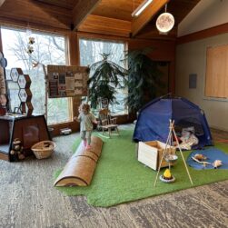 Campsite play area at Harriet Alexander Nature Center.
