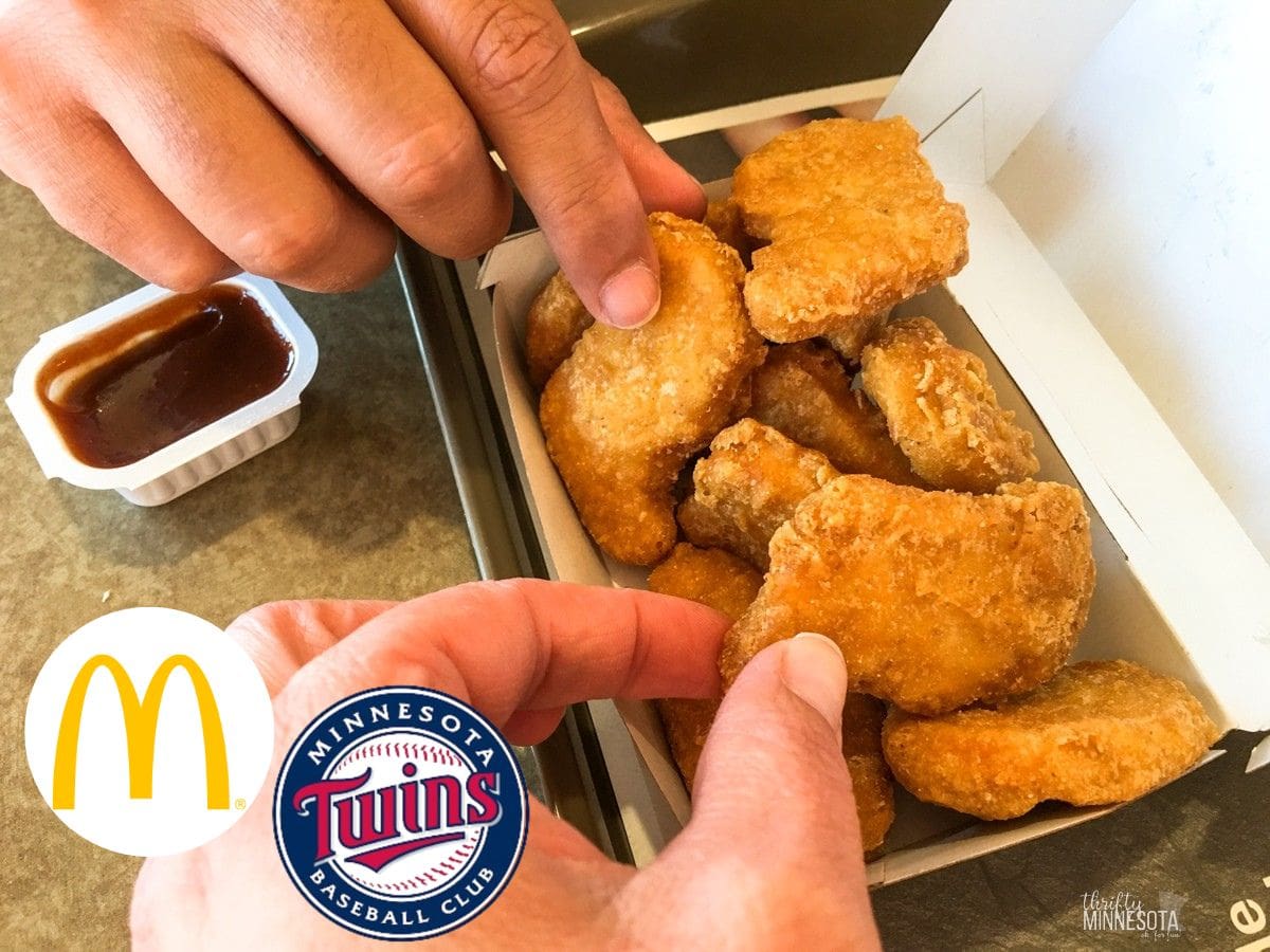 McDonalds 10 Pc Chicken McNuggets with Twins Logo.