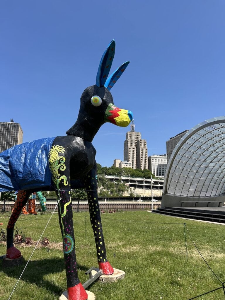 Outdoor Alebrijes Sculptures on Raspberry Island in St. Paul - Thrifty ...