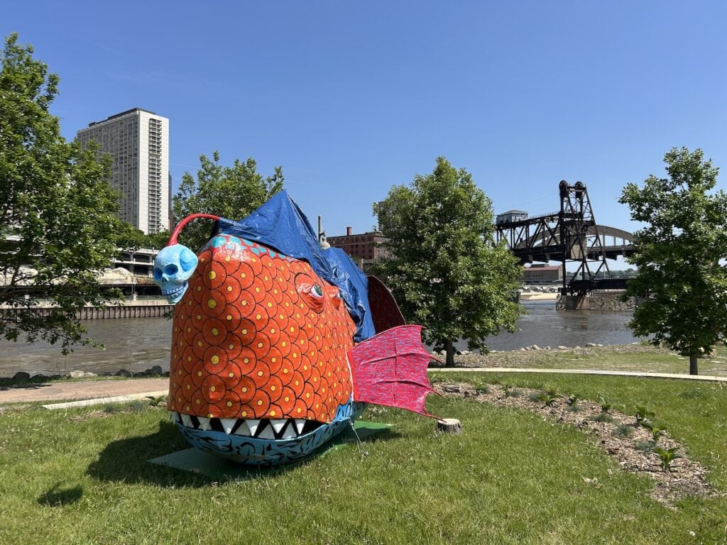 Outdoor Alebrijes Sculptures on Raspberry Island in St. Paul - Thrifty ...