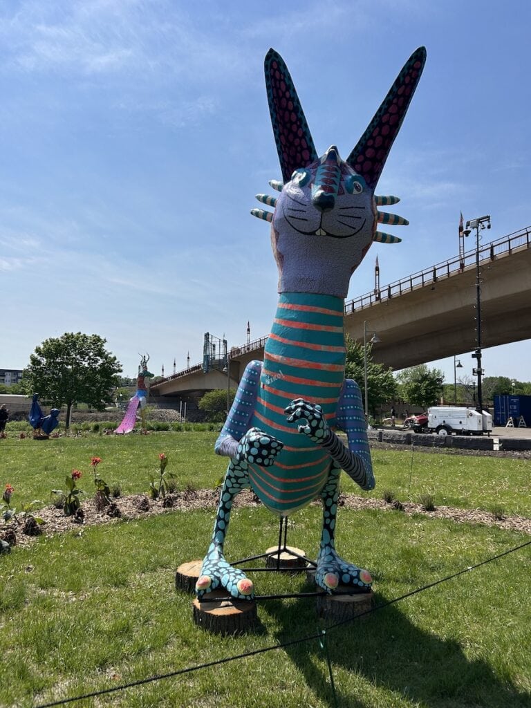 Outdoor Alebrijes Sculptures on Raspberry Island in St. Paul - Thrifty ...