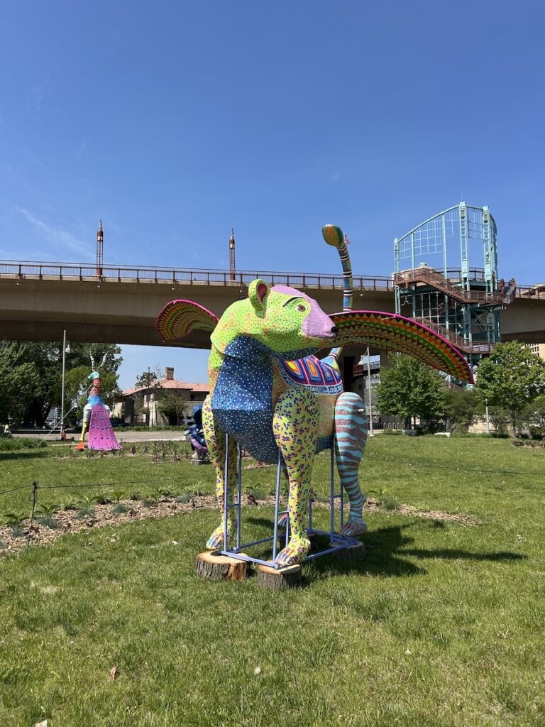 Outdoor Alebrijes Sculptures on Raspberry Island in St. Paul - Thrifty ...