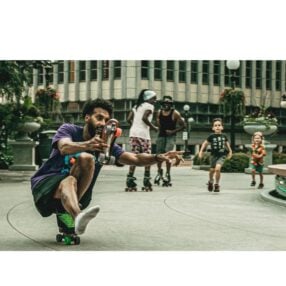 Twin City Skaters at Rice Park.