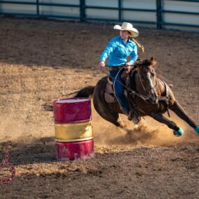 barrel racing at Isanti Rodeo.