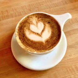 Coffee with Foam Flower.