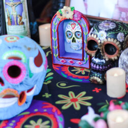 Makato Day of the Dead Celebration memorial items.