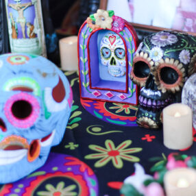 Makato Day of the Dead Celebration memorial items.