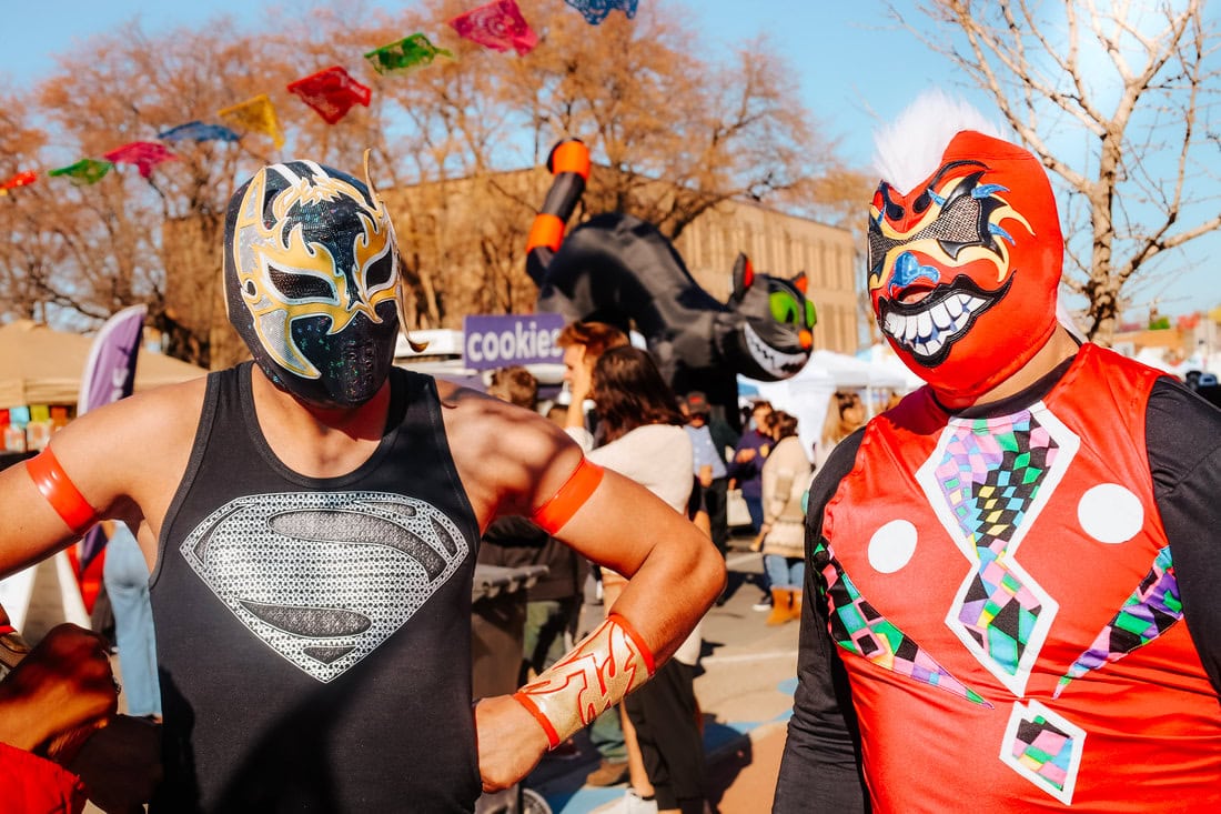 Lucha Libre at Mankato Day of the Dead Celebration.