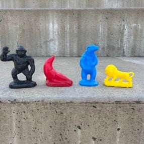 Mold-A-Rama molds sitting together at Como Zoo.