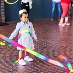 Girl playing at Walker Art Center.