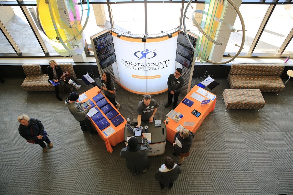dakota county tech college open house aerial view.
