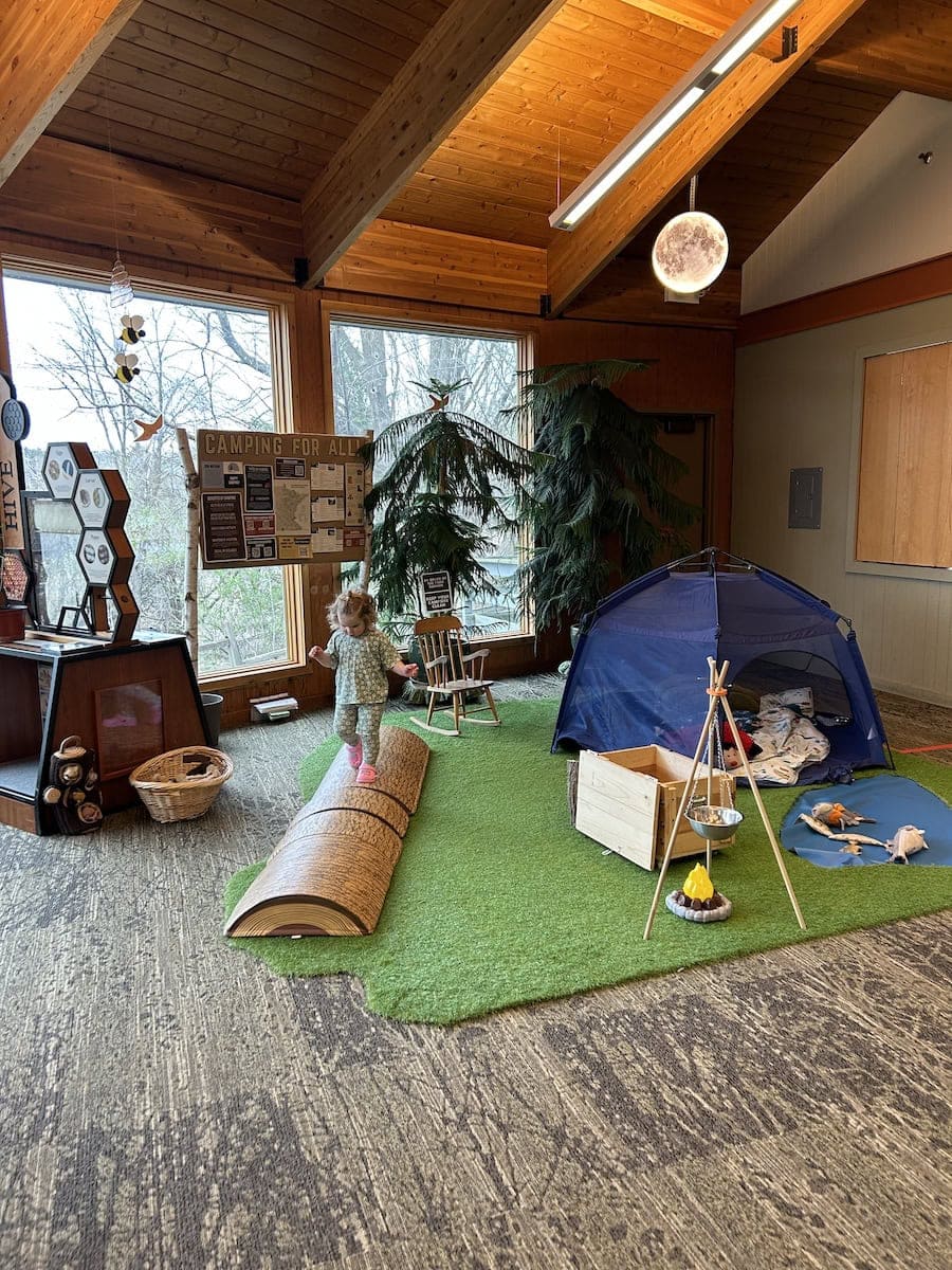Inside of Harriet Alexander Nature Center.