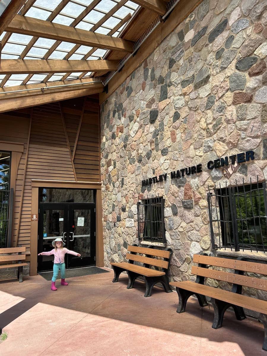 Outside of Hartley Nature Center.