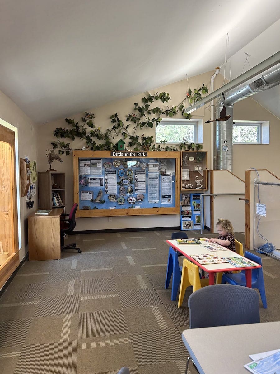 Inside of Sally Manzara Interpretive Nature Center