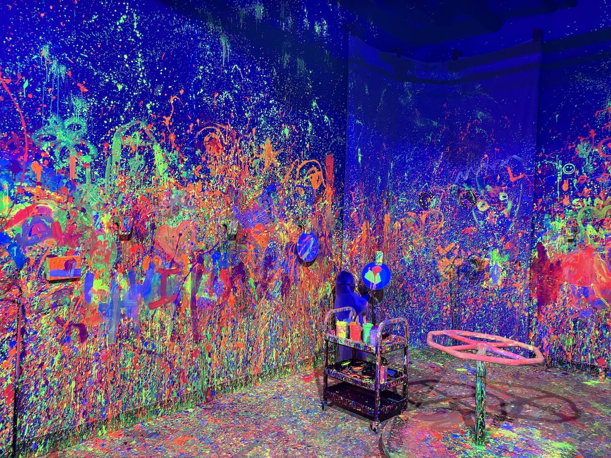 The Back Light Splatter Room at CAMP.