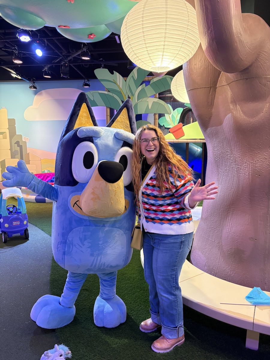 Bluey and the author at CAMP.