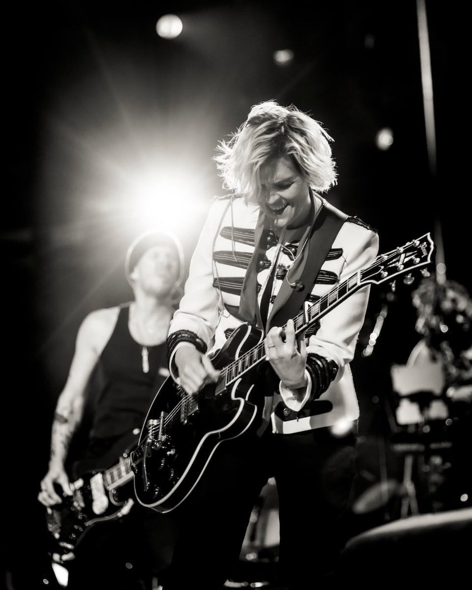 Brandi Carlile performing on stage.