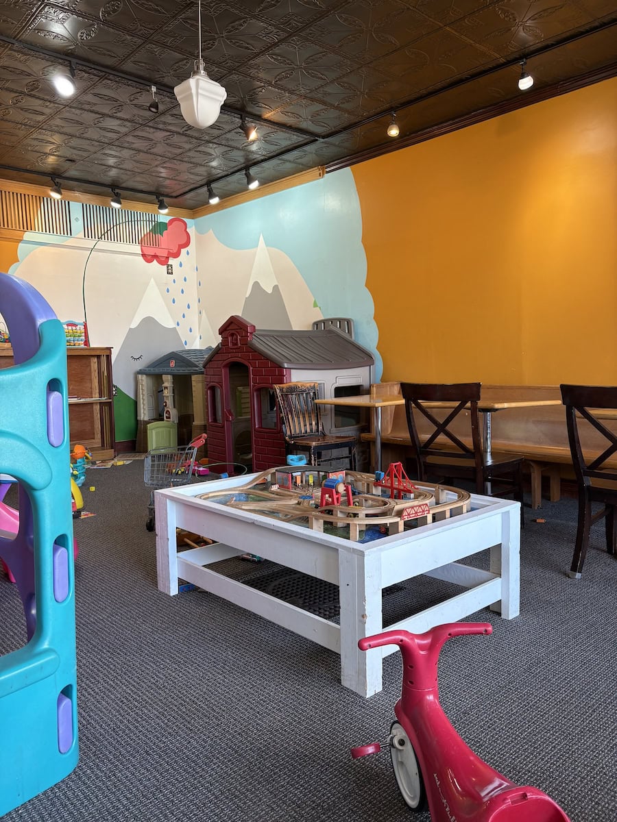 Inside the playroom at Sovereign Grounds.