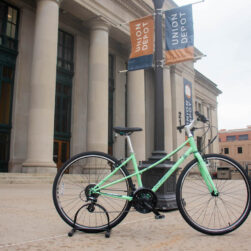 Bike in front of Union Depot in St. Paul.