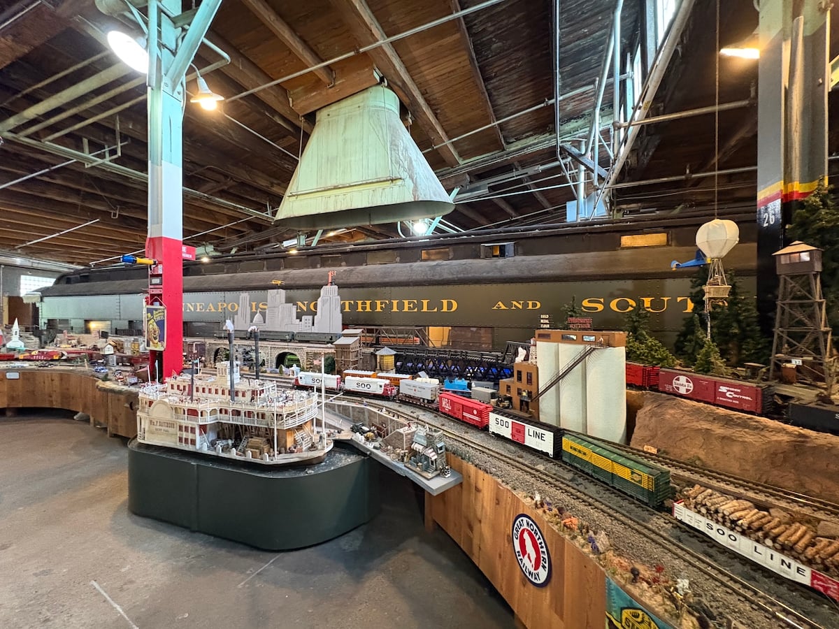 Model train at Jackson Street Roundhouse.
