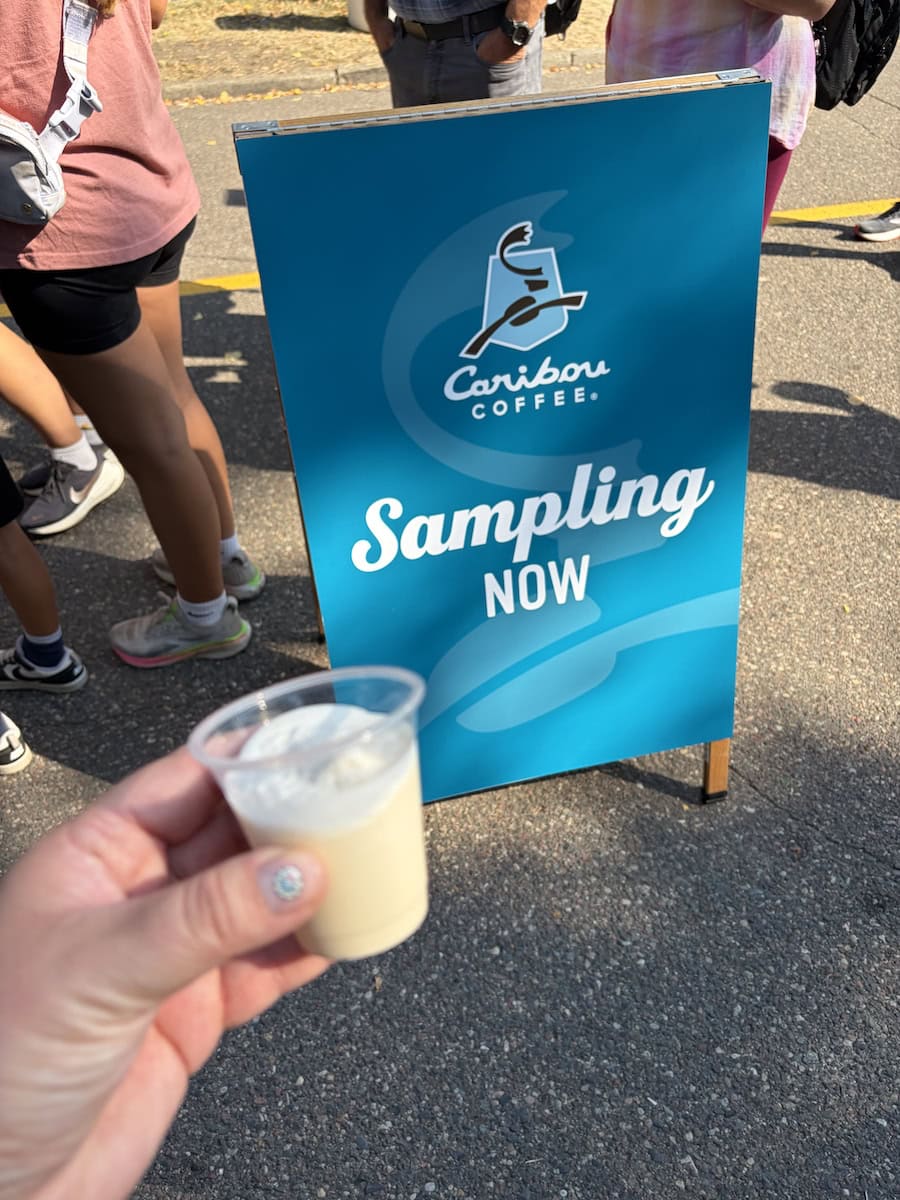 Caribou Coffee Sampling.