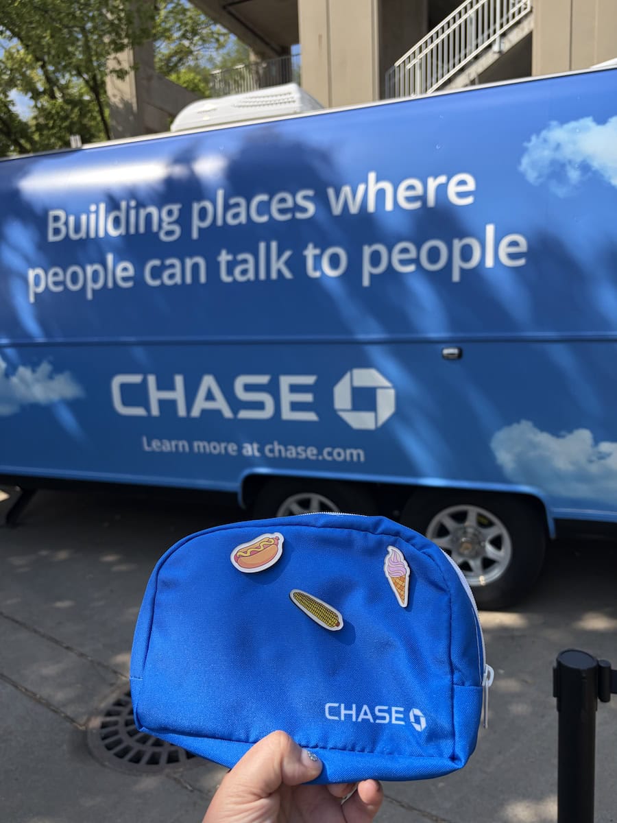 Chase Bank free bag.