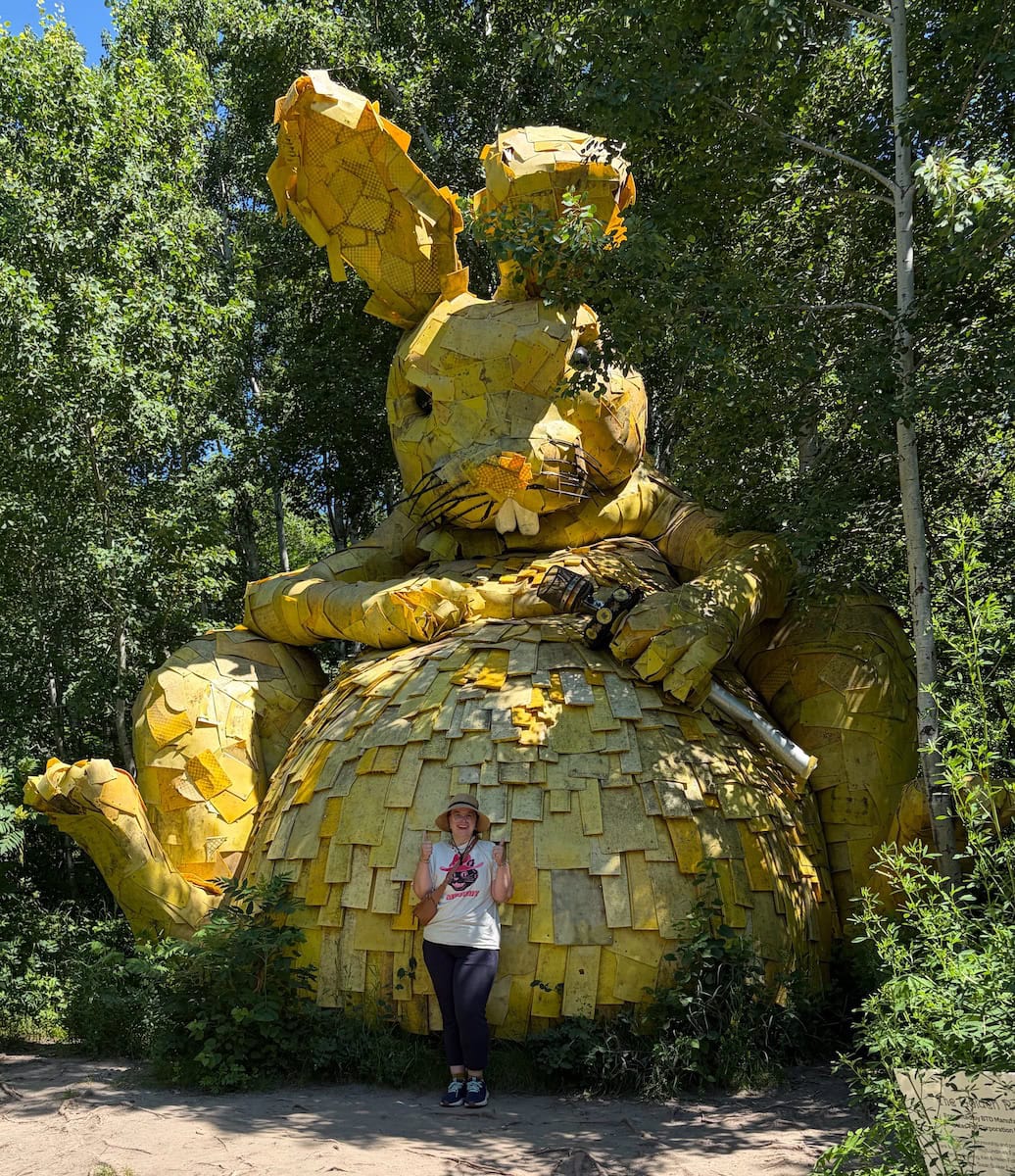 The Golden Rabbit and writer.