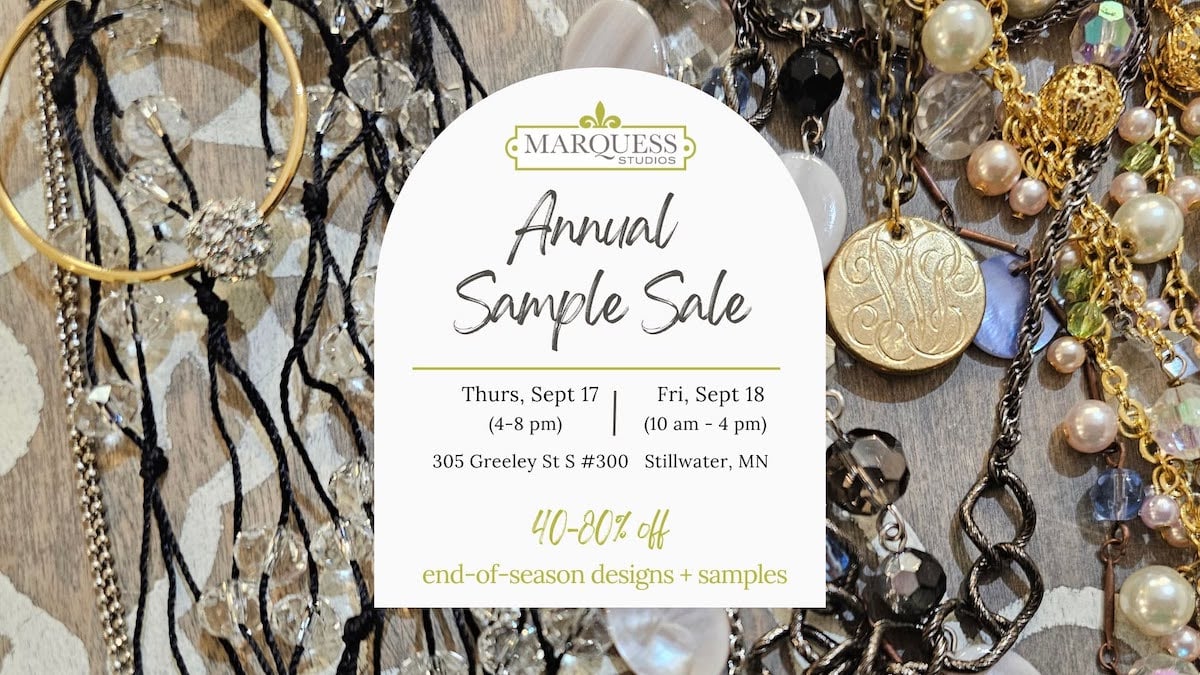 Annual Sample Sale Event poster.