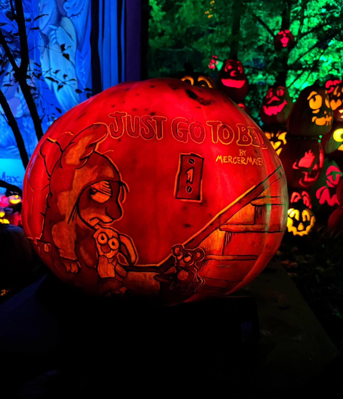 Mercer Mayer Just Go to Bed Pumpkin at MN Zoo Jack O Lantern Spectacular.