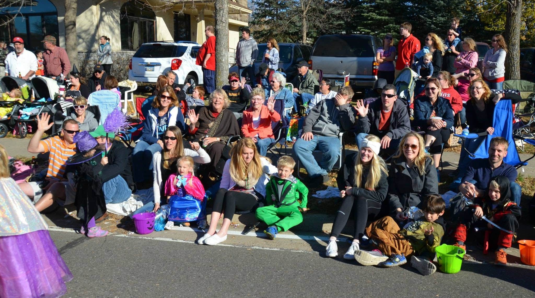Spectators at Anoka Halloween Parade.