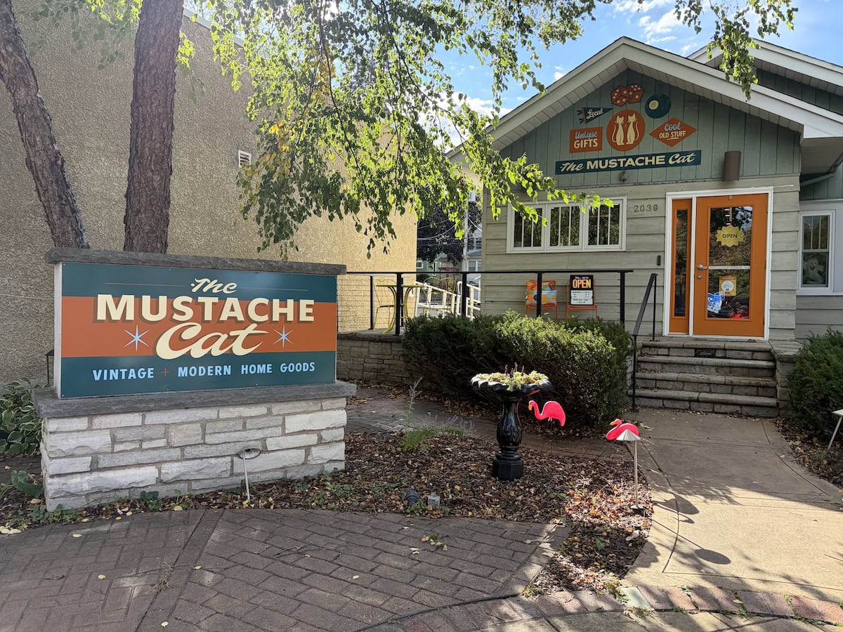 The Mustache Cat Vintage Shop Exterior.
